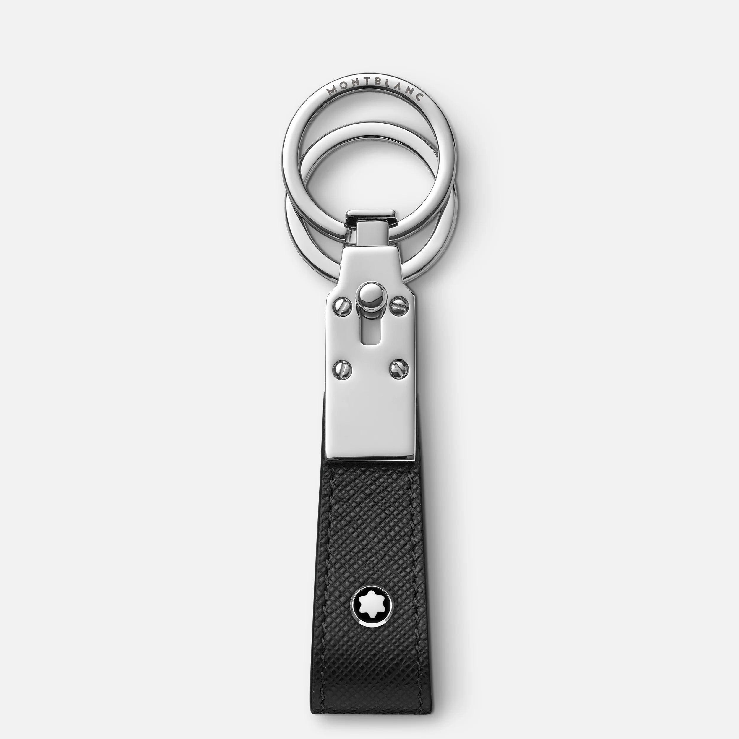Made By Nami Set 3 Portachiavi In Pelle Nera Con Passante – Effetto Intrecciato – Regalo Uomo