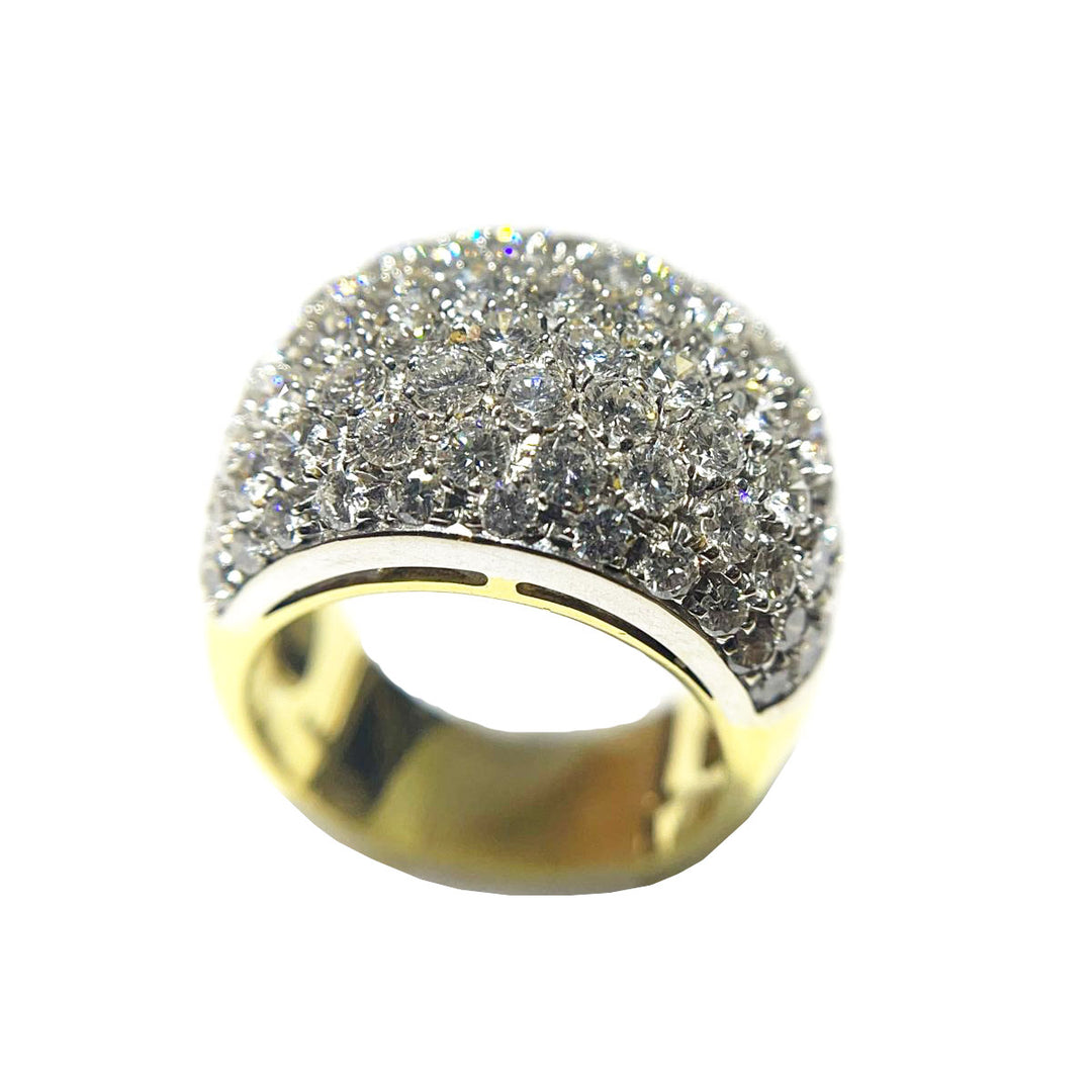 Bague pavée d'or 18kt diamants 0001AG