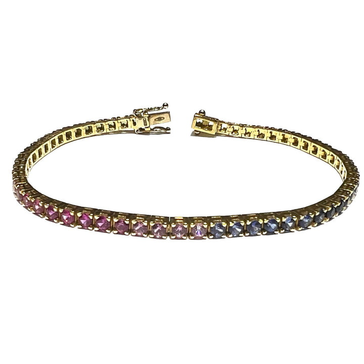 Lenti Rainbow Tennis Bracelet 18kt Zaffiri 0081br