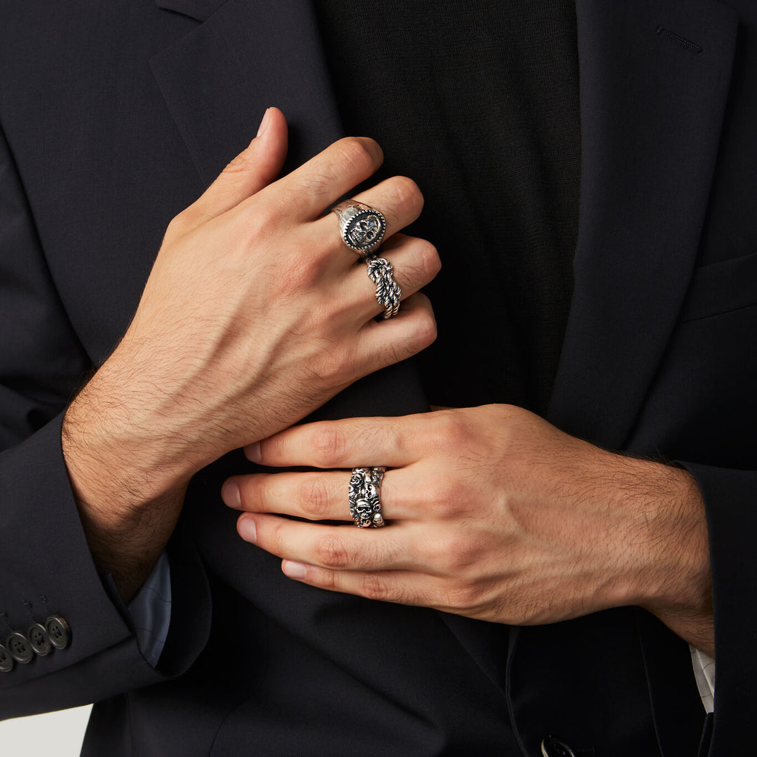 Giovanni Raspini Silver Skull Ring 11325/21