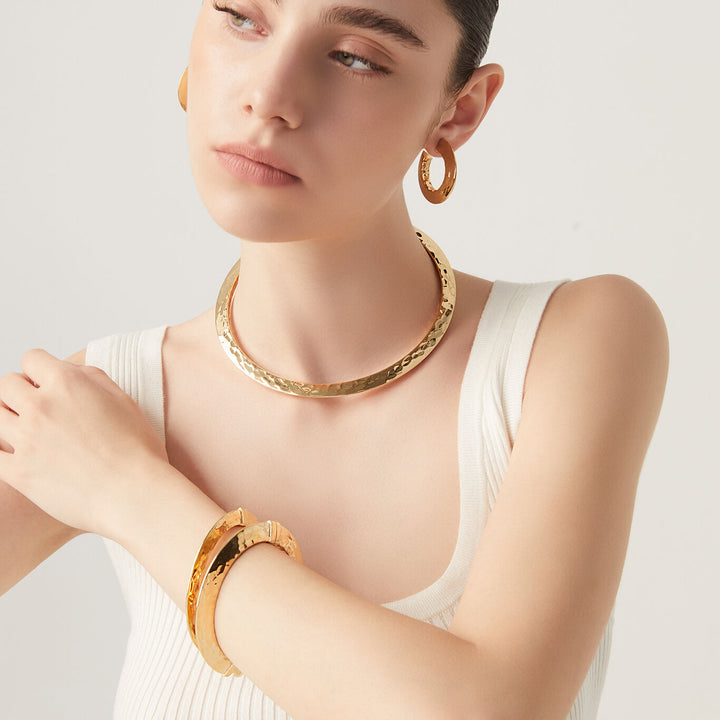 Pendientes Giovanni Raspini Blade Small en plata bañada en oro 11785