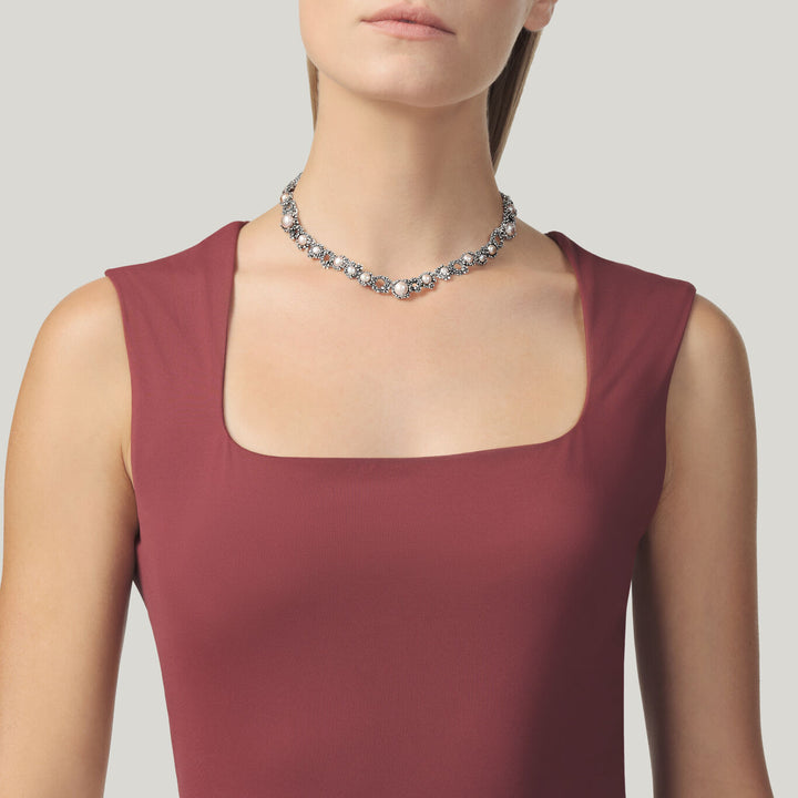 Collar Giovanni Raspini Flor pequeña plata 12486