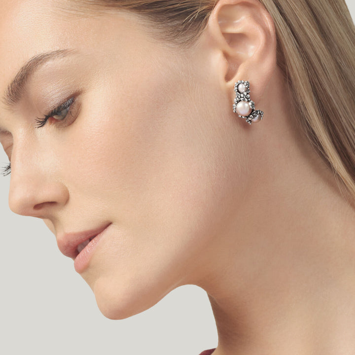 Pendientes Giovanni Raspini Flor Grande plata 12488