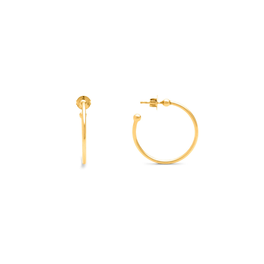 Pendientes Giovanni Raspini Axis en plata bañada en oro 12495