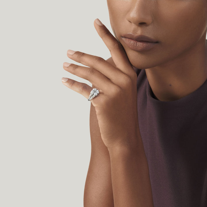 Giovanni Raspini firkløver pinky ring 925 sølv ring 12564
