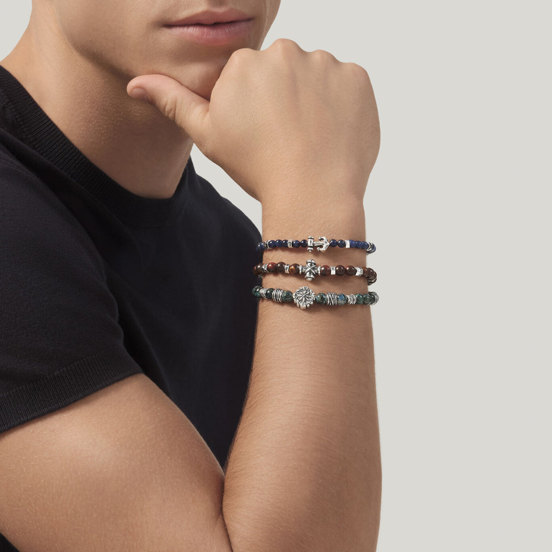 Bracelet croix oeil de boeuf Giovanni Raspini argent 925 et bracelet oeil de boeuf 12571