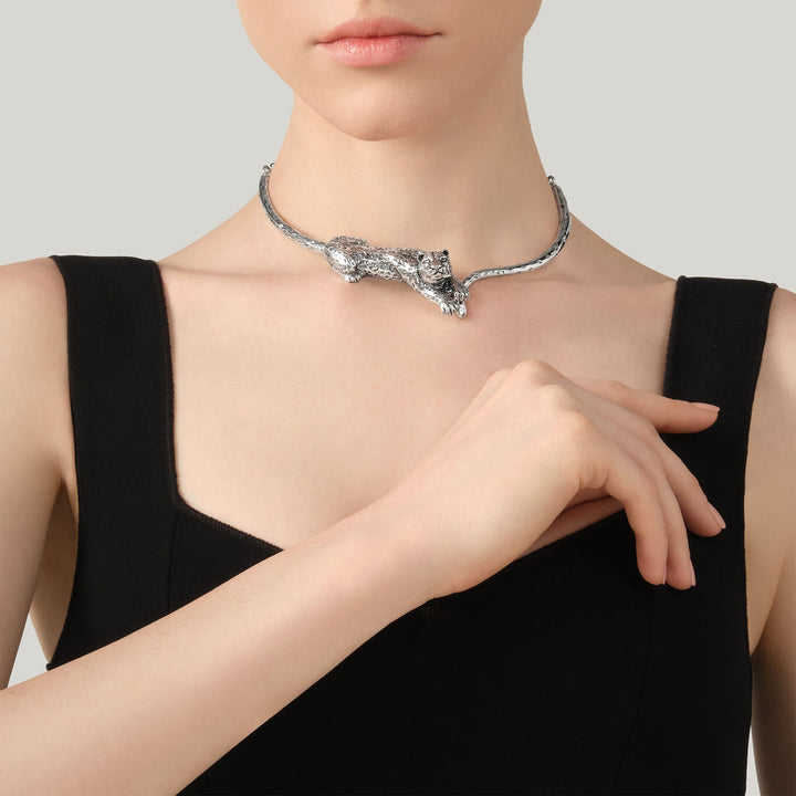Giovanni Raspini leopardí náhrdelník 925 Silver Necklace 12586