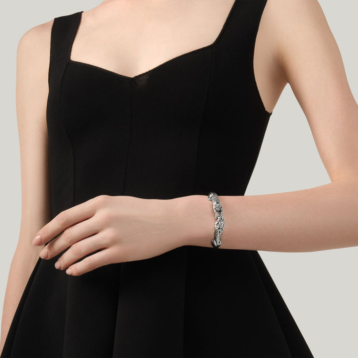 Giovanni Raspini leopardí náramek 925 Silver Bracelet 12588