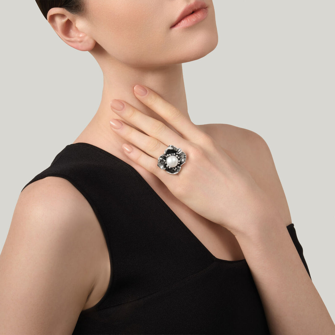 Giovanni Raspini stor magnolia ring 925 Sølv Ring 12635
