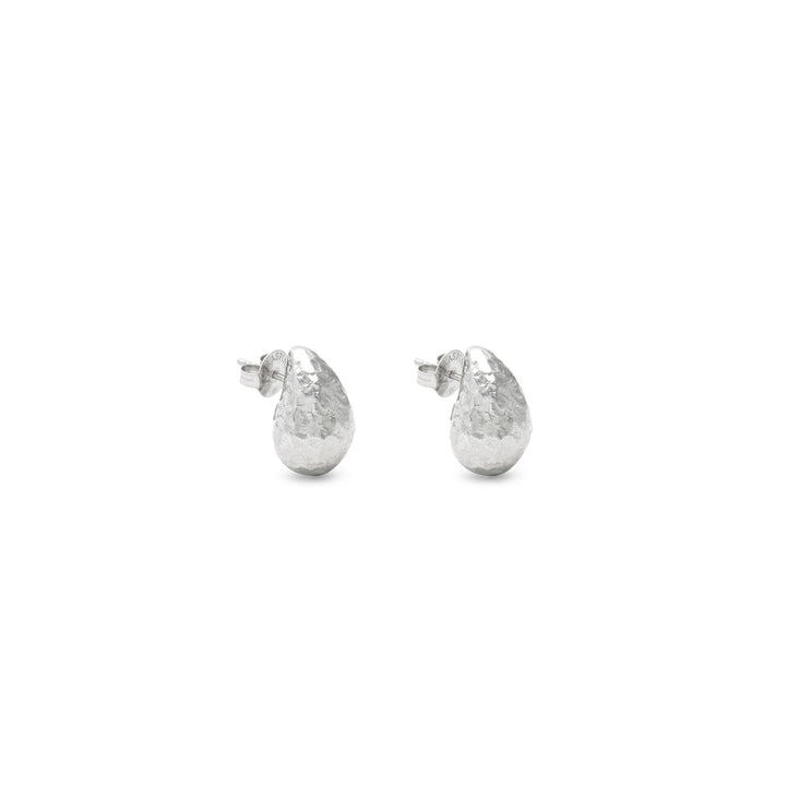 Giovanni Raspini Pendientes pequeños martillados - Pendientes de plata 925 - 12707