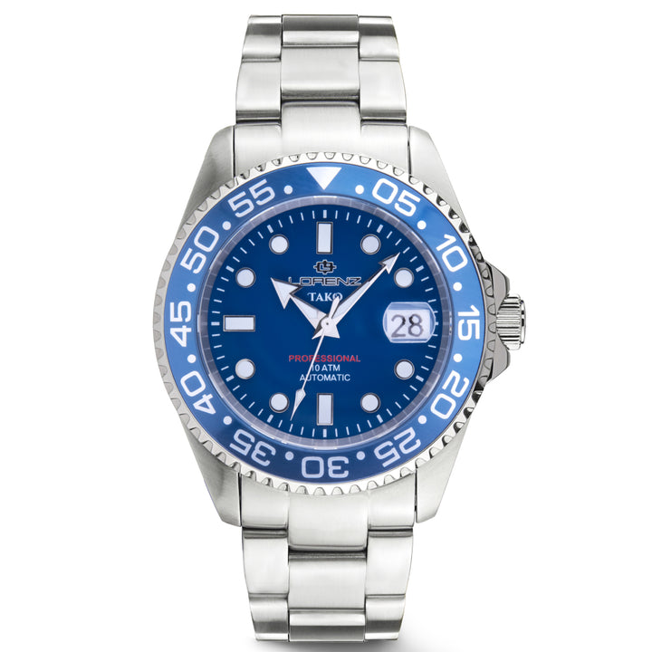 Lorenz Tako 43mm Watch Automatic Blue Steel 030254mm