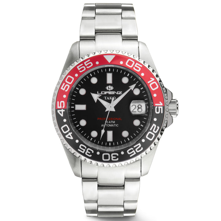 Lorenz Tako 43mm Watch Automatic Black Steel 030254pp