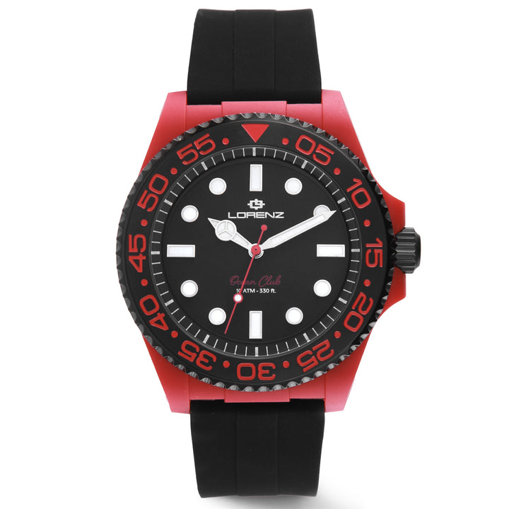 Lorenz Ocean Club Red Coral 40mm black Quartz 030268cc