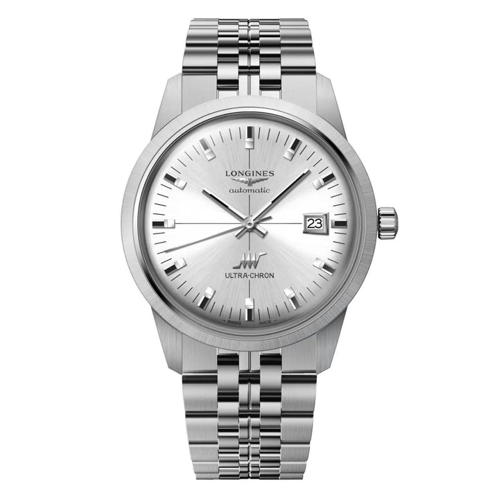Relógio Longines Ultra-Chron Classic 37 mm prata automático aço L2.537.4.72.6