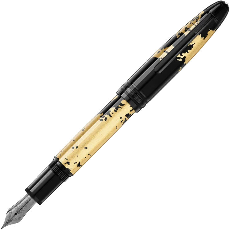 Montblanc Pluma de lápiz Meisterstück Solitario Caligrafía hoja de oro punta M 119688