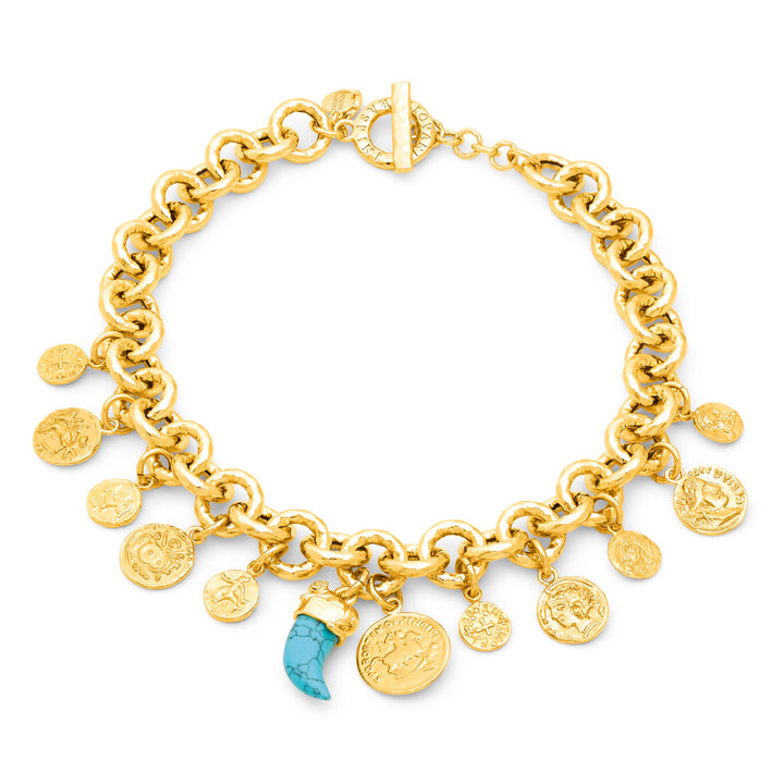 Giovanni Raspini Collana Pueblo Monete bronzo dorato N0005