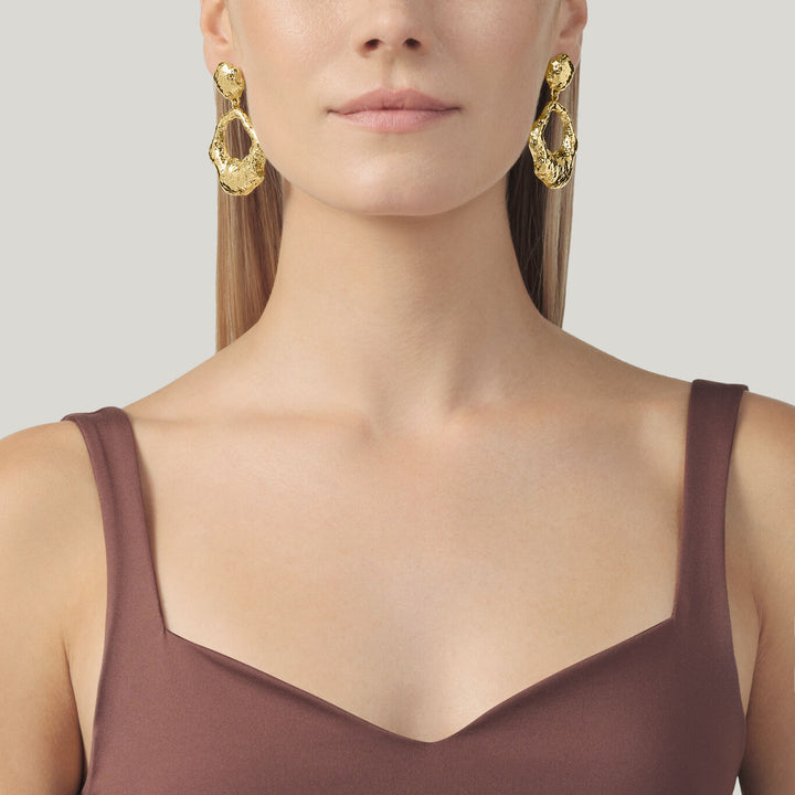 Pendientes Giovanni Raspini Bronce dorado arena N0013