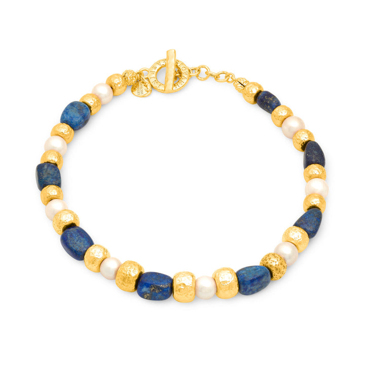 Colar Giovanni Raspini Blue Nomad bronze dourado N0030