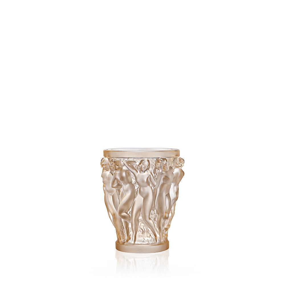 Lalique vase bacchantes ss or lustre 10547600