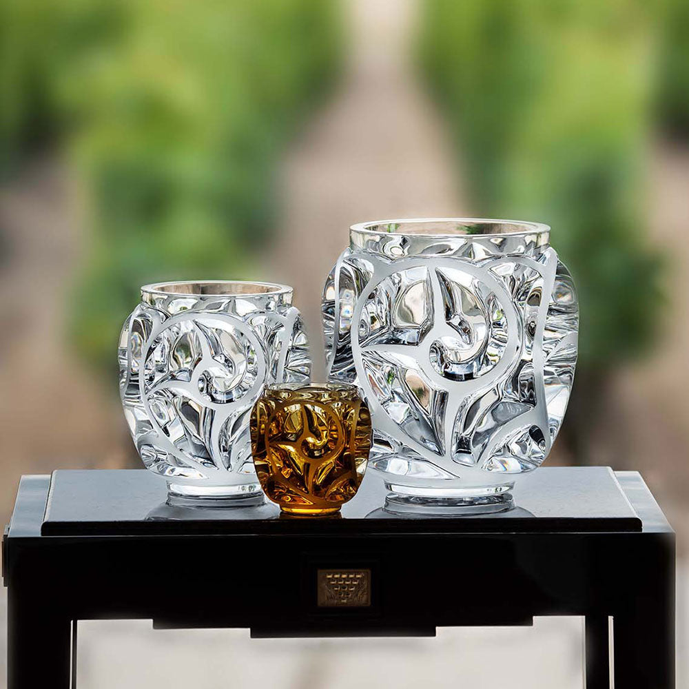 Lalique vaso tourbillons petitmodèle水晶琥珀色10571300