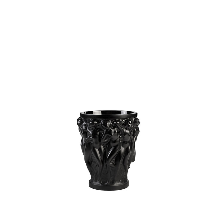 Lalique Jarrón Bacchantes Cristal negro 10648400