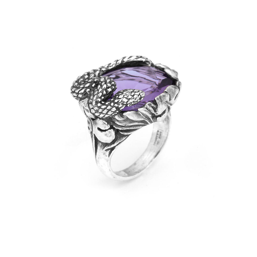 Giovanni Raspini 蛇戒指 925 银色紫水晶 11913-16