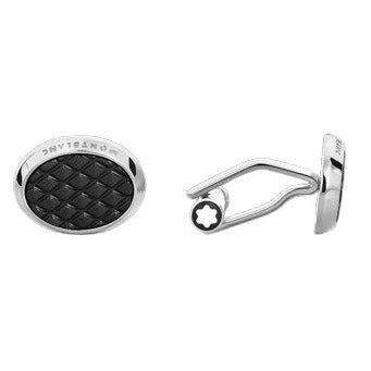 Montblanc oval cufflinks Meisterstück steel 134468