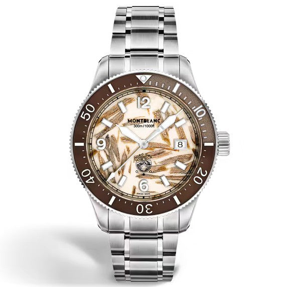 몽블랑 시계 Iced Sea 오토매틱 Date 0 Oxygen Limited Edition 700 Pieces 41mm 베이지 오토매틱 스틸 137211