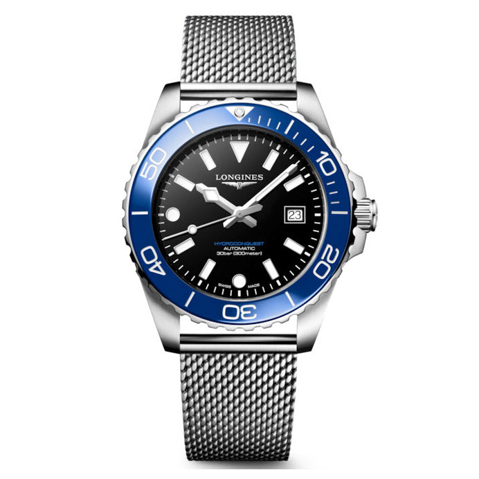 Reloj Longines Hydroconquest 39mm automático de acero negro L3.779.4.90.6