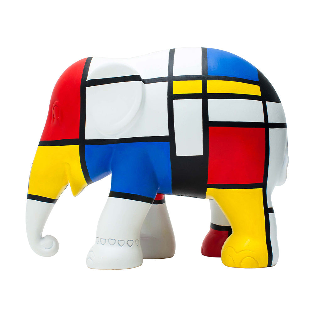Elephant Parade elefante Hommage to Mondriaan 20cm Limited Edition 750 pezzi HOMMAGE TO MONDRIAAN 20
