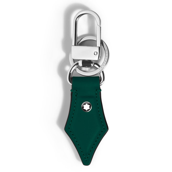 Montblanc key ring Nib Shape Soft malachite leather 220307