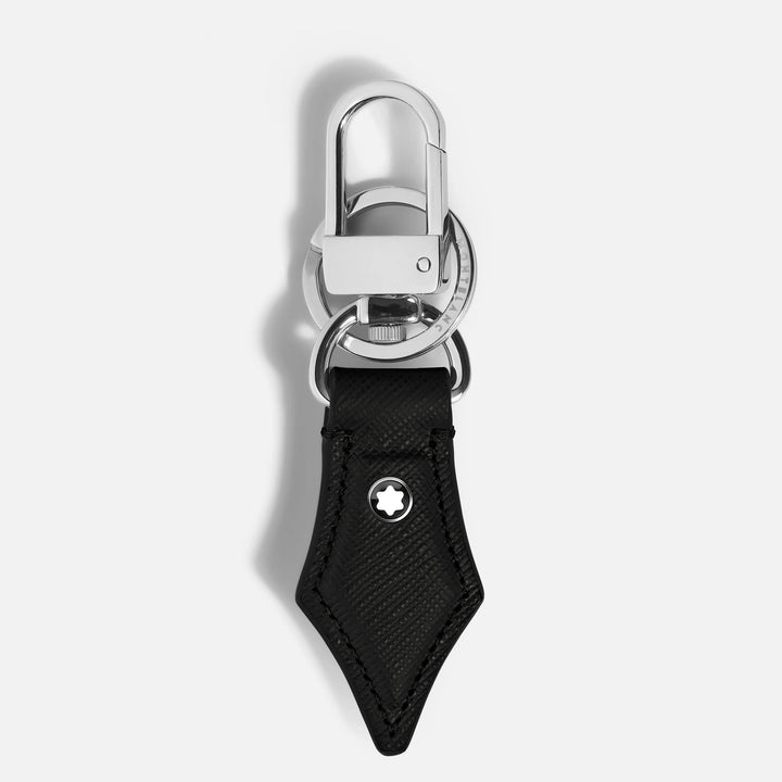 Montblanc black sartorial nib-shaped key ring 220357