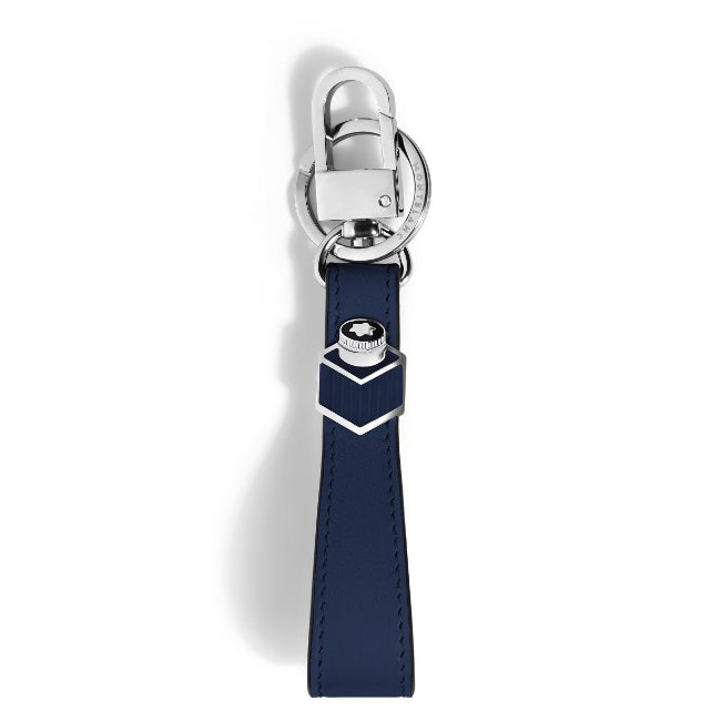 Montblanc Inkwell porte-clés cuir Meisterstück bleu encre 221312