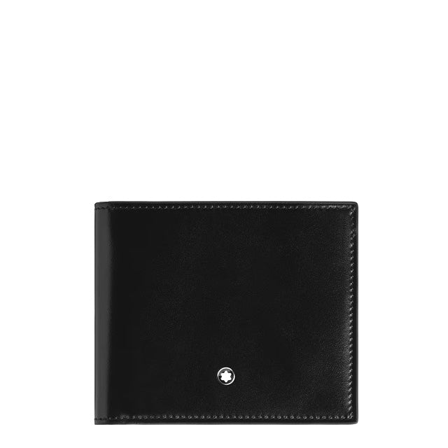8-kieszonkowy portfel Montblanc Meisterstück ze skóry, czarny 221324