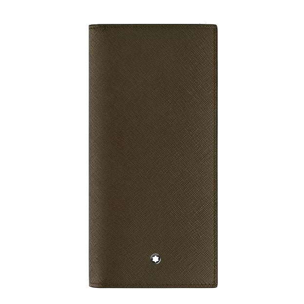 Portefeuille long Montblanc 14 poches Sartorial cuir kaki 221364