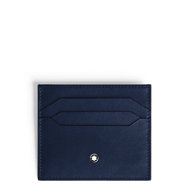 블루 마이스터스튁 가죽 몽블랑 6포켓 카드 지갑 221664