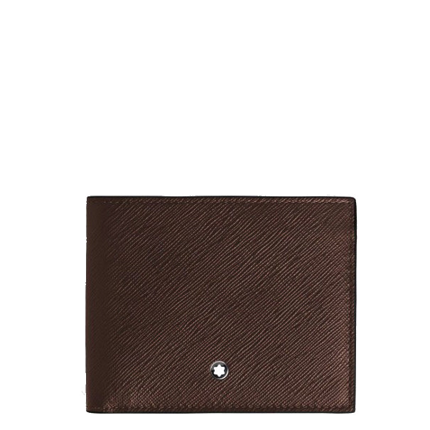 Carteira Montblanc com 8 bolsos em couro Sartorial cor ébano 223023