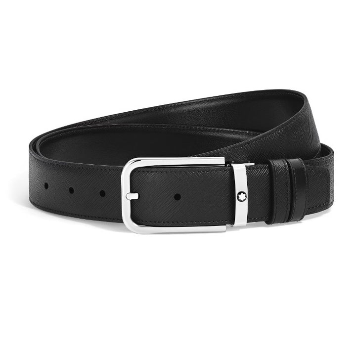 Montblanc vendbart belte 35 mm Sartorial skinn rektangulær spenne 223411