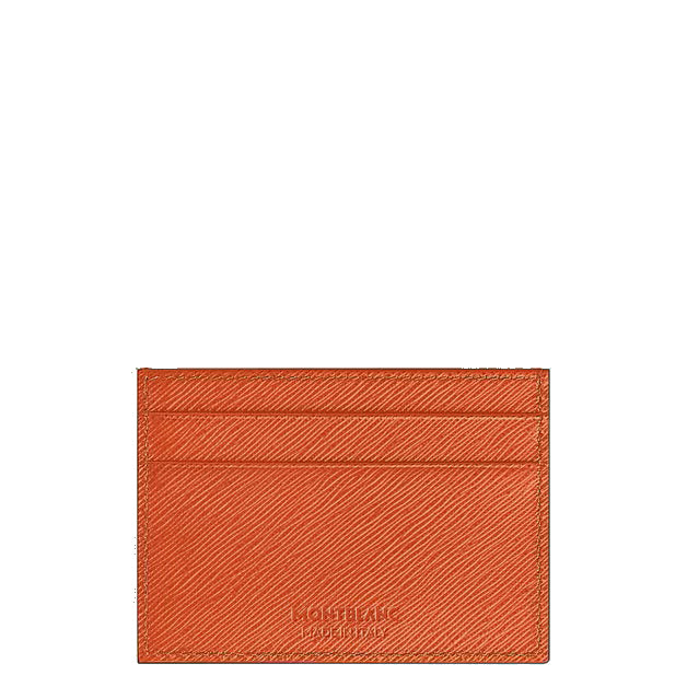 탠저린 사토리얼 가죽 소재의 몽블랑 5포켓 카드 지갑 221352