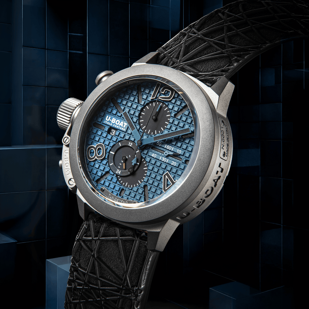 U-BOAT ウォッチ クラシック 45 チタン タングステン ブルー 45mm ブルー 自動巻き チタン 3003