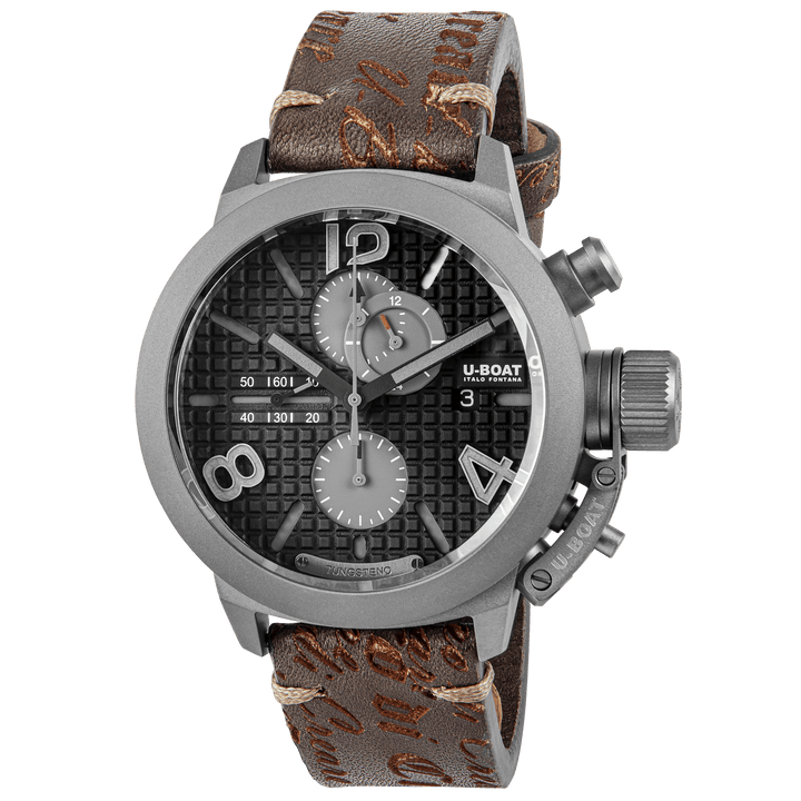 U-BOAT ウォッチ クラシック 45 チタン タングステン ブラック 右 45mm 自動巻き ブラックチタン 3005