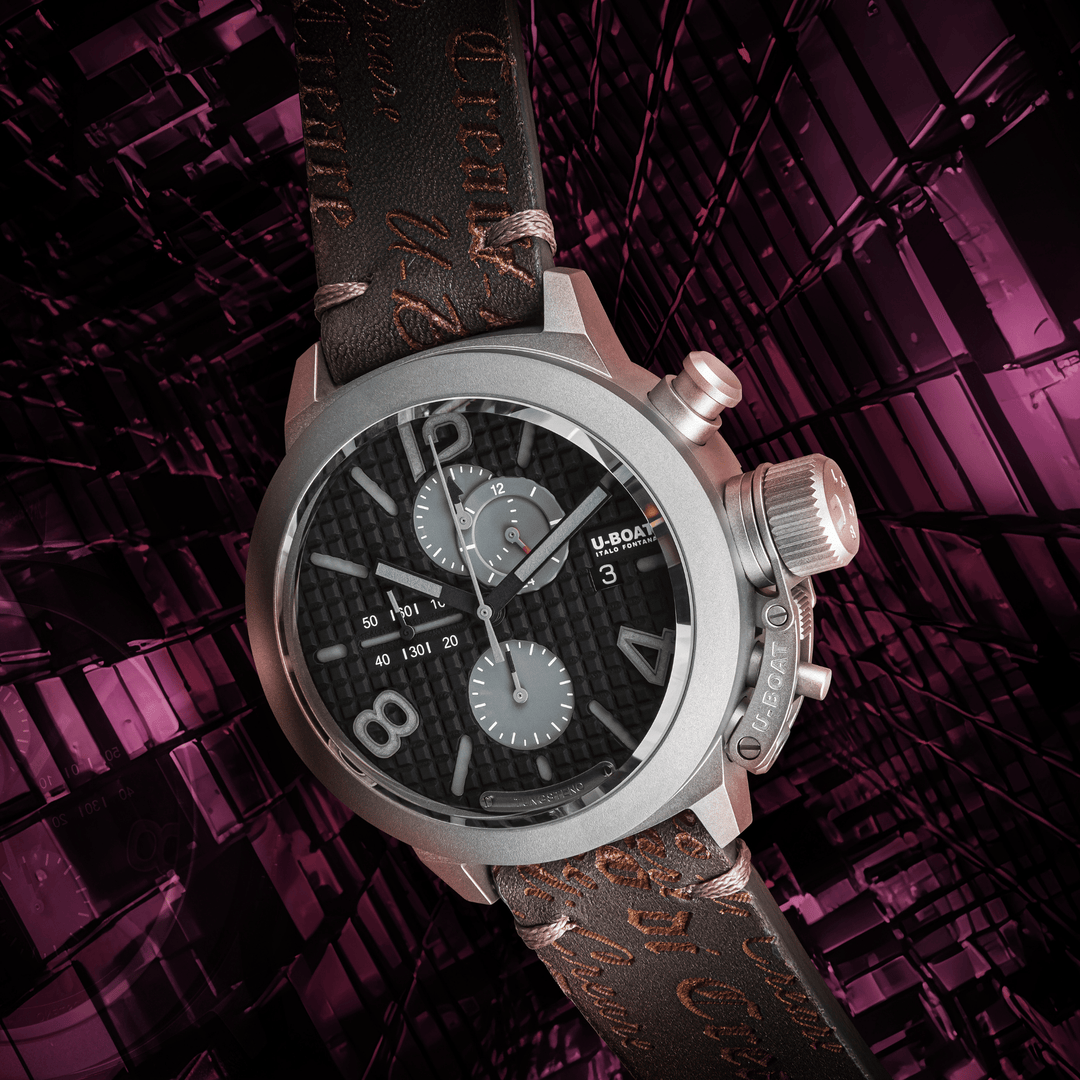 U-BOAT ウォッチ クラシック 45 チタン タングステン ブラック 右 45mm 自動巻き ブラックチタン 3005