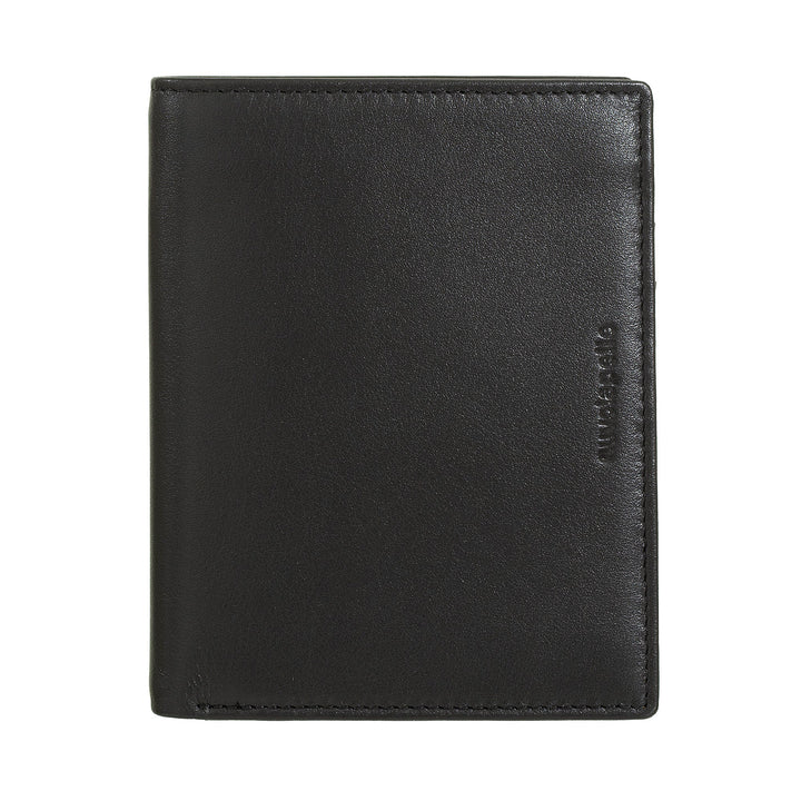 Nuvola Pelle Cartera tipo libro vertical de piel para hombre - Cartera grande multibolsillos para monedas, documentos, tarjetas de crédito y tarjetas
