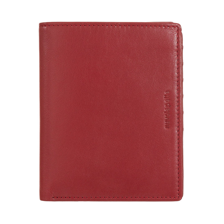 Nuvola Pelle Cartera tipo libro vertical de piel para hombre - Cartera grande multibolsillos para monedas, documentos, tarjetas de crédito y tarjetas