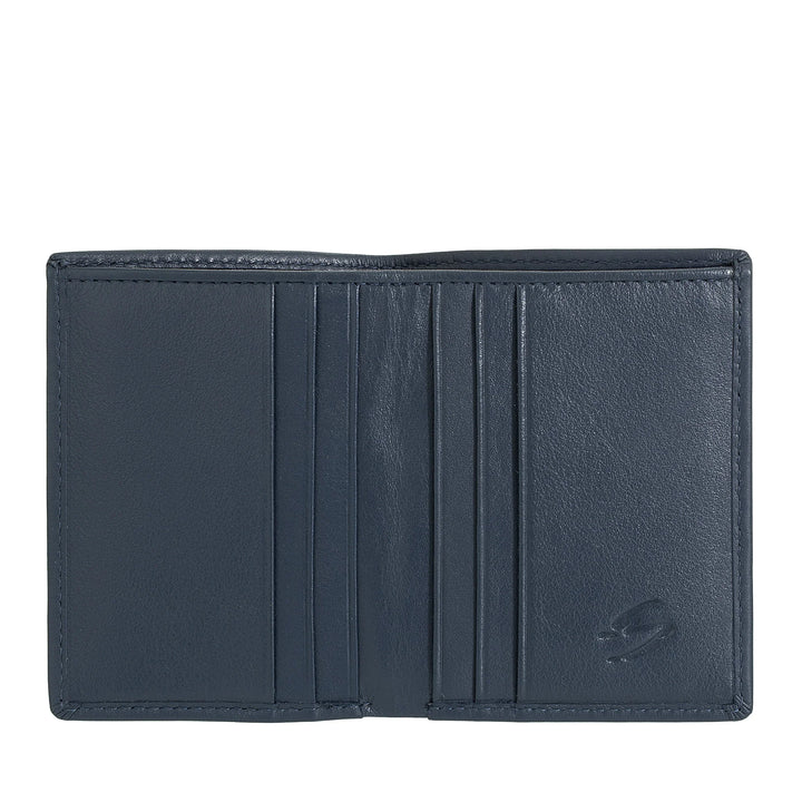 Nuvola Pelle mænds lille læderpung, Kompakt kortholder, Seddelholder, Bifold Pocket Wallet, Slankt Design