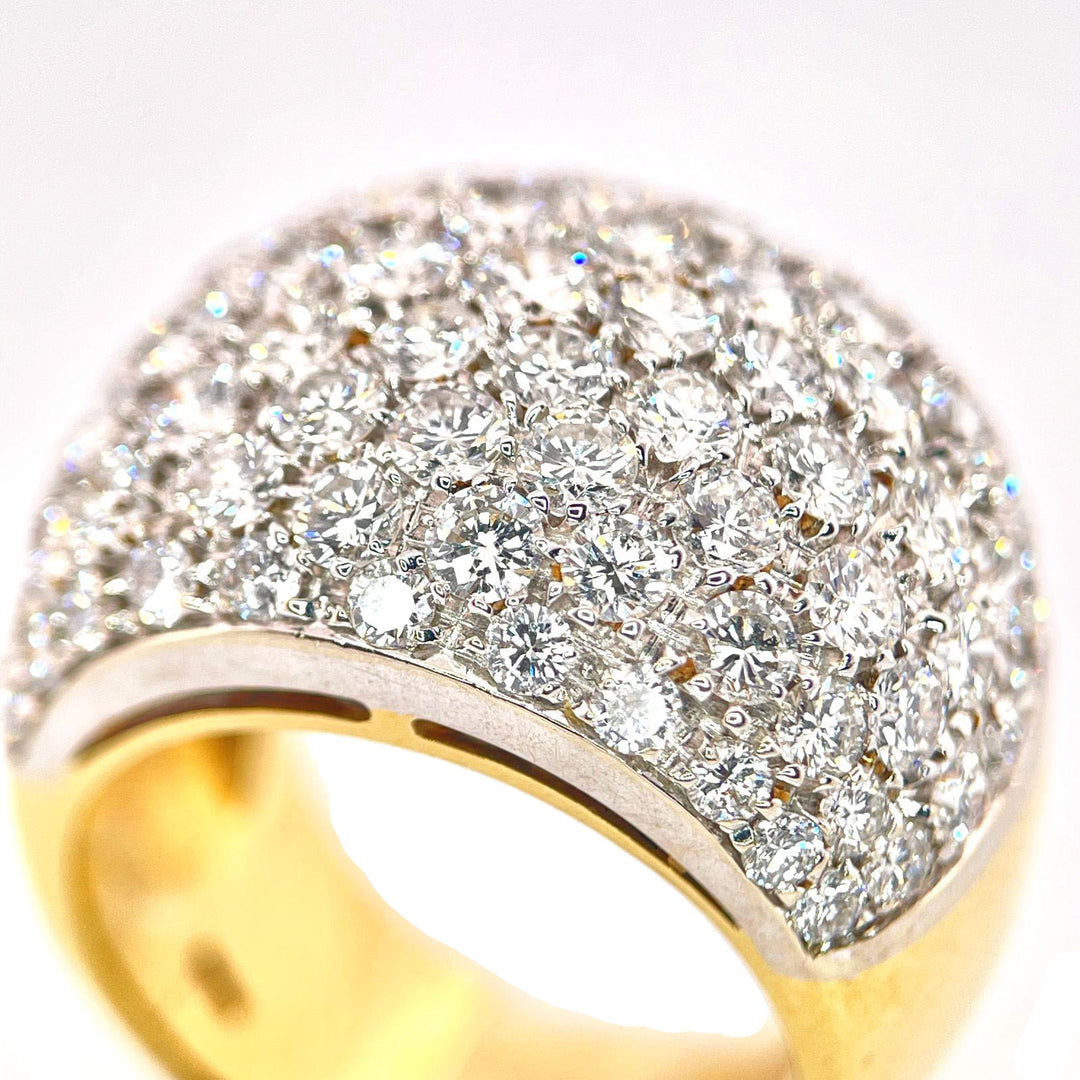 CAPODAGLIA Pavè Gold Ring 18kt Diamonds 0001ag