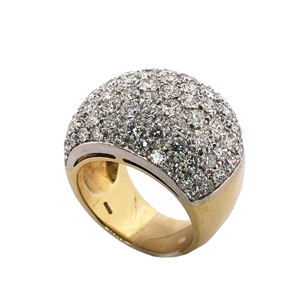 Bague pavée d'or 18kt diamants 0001AG