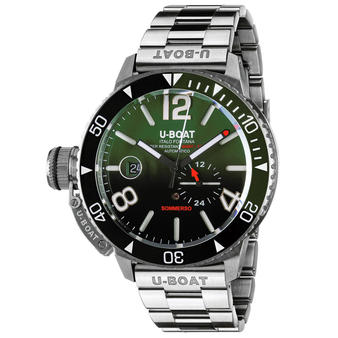 U-BOAT orologio Sommerso Ceramic Green/MT 46mm bordeaux automatico acciaio 9520/MT