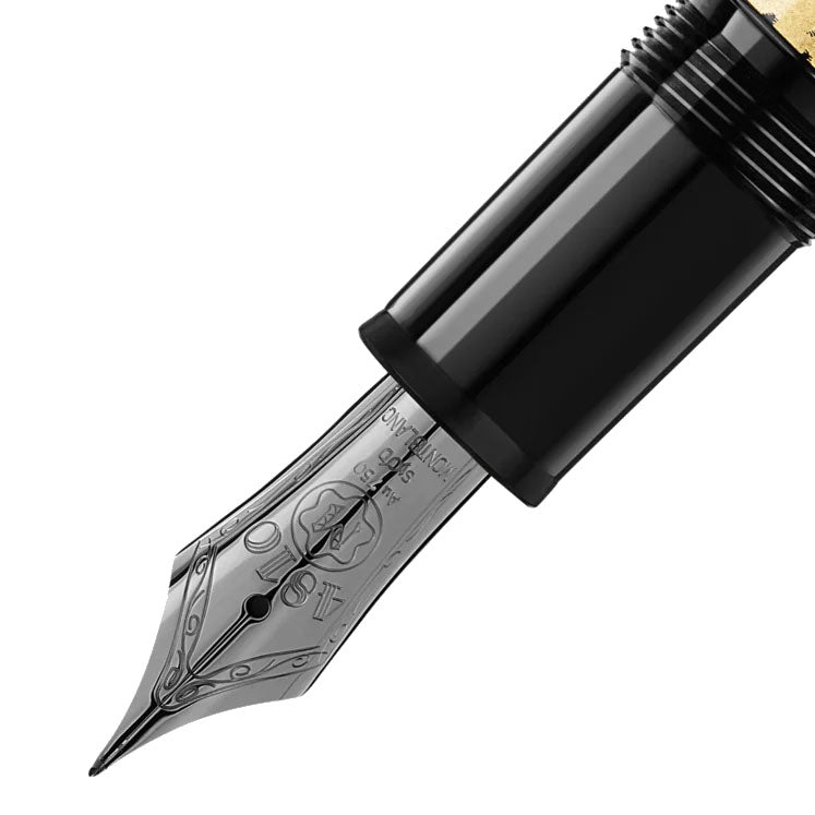 Montblanc Meisterück סוליטייר מזרקת קליגרפיה קצה עלה זהב M 119688