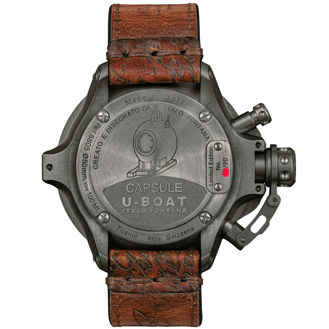 U-Boat膠囊手錶鈦BK Be 50mm限量版鈦8805